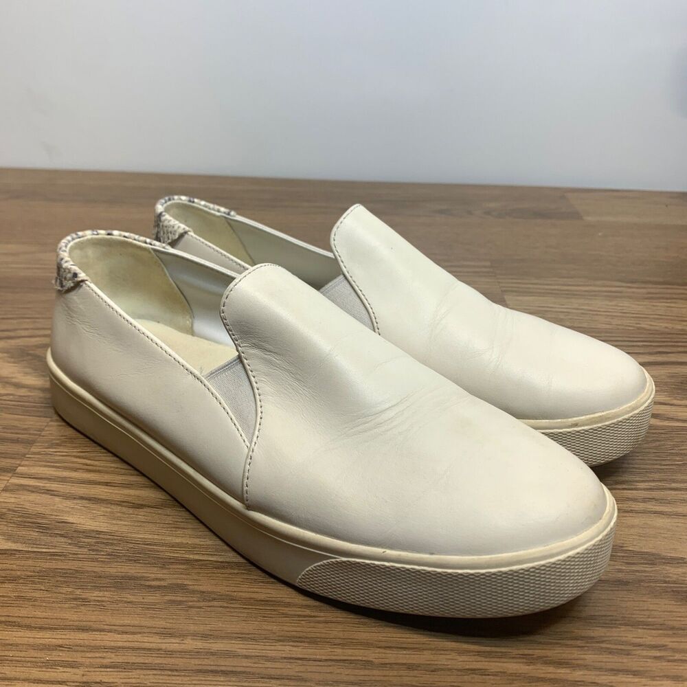 Cole Haan Womens GrandPro Spectator Leather Slip On Sneakers Size 9 B โ Ivory